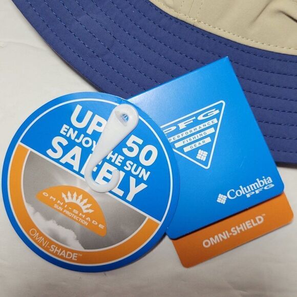 Columbia PFG Bucket Hat Size L/XL UPF 50 Blue Lightweight Packable Unisex NEW - Picture 11 of 14
